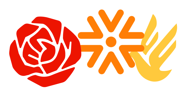 Logoer til partiene som danner regjering 